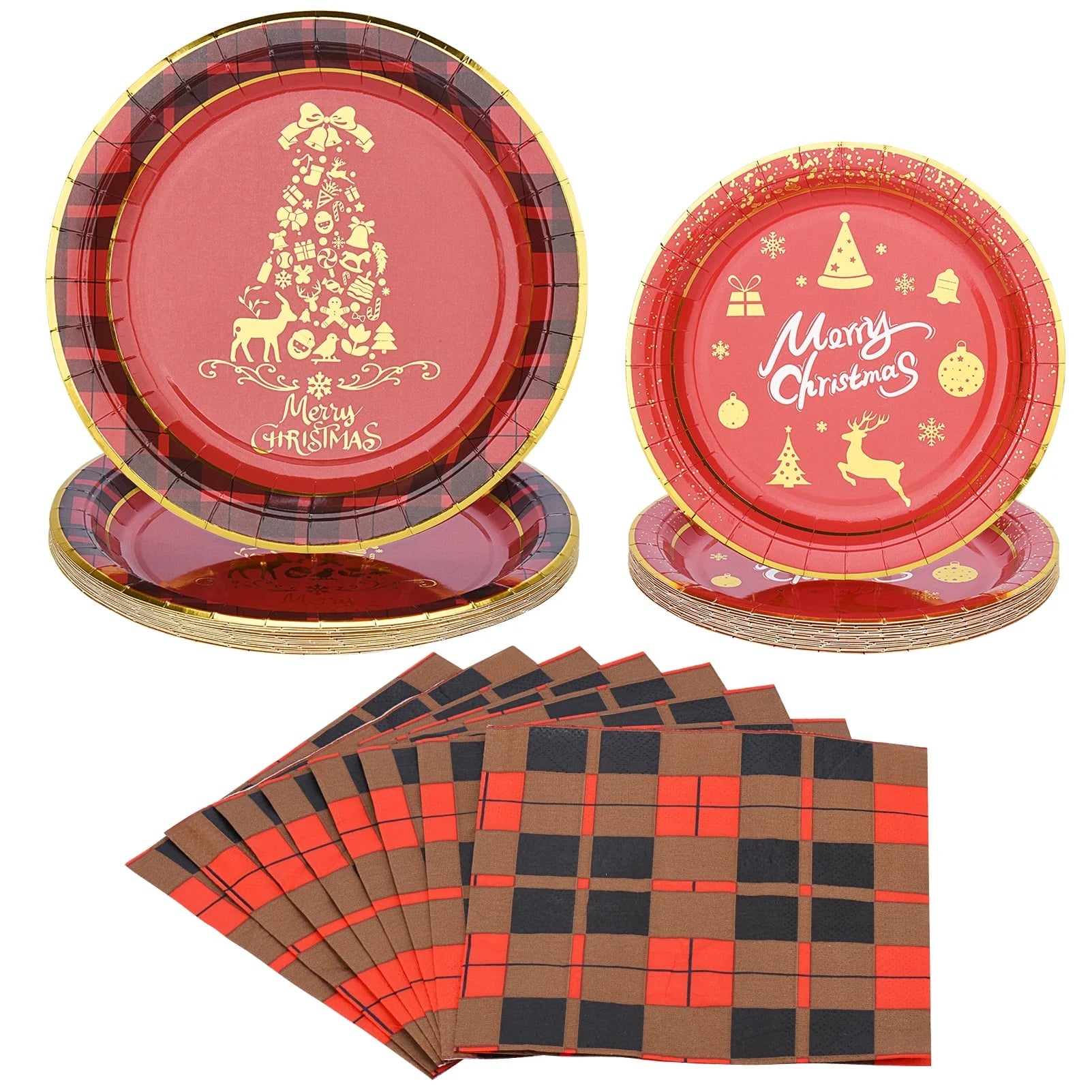 Christmas Paper Plates and Napkins