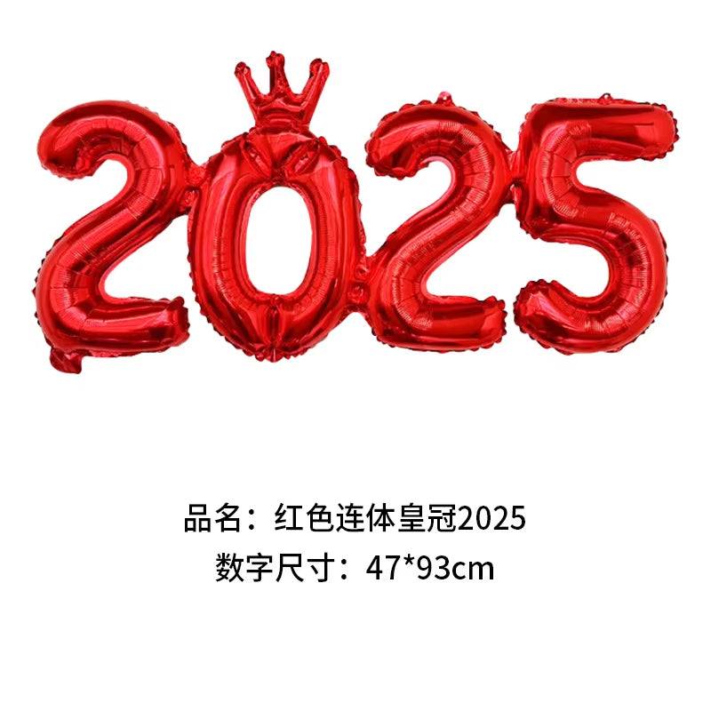 2026 Gold Crown Foil Number Balloons for 2026 New Year Christmas Eve Festival Party Supplies Graduation Decorations Navidad 2025