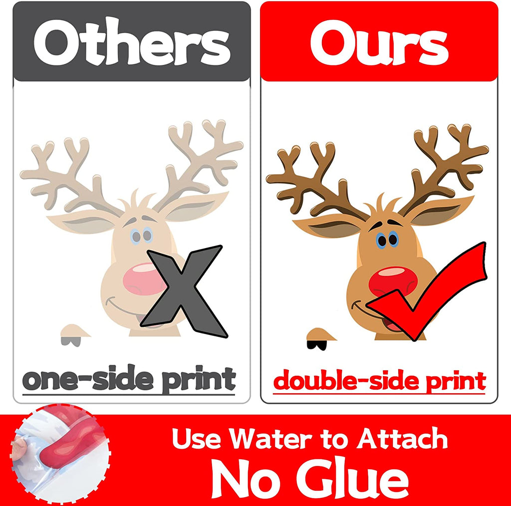 Christmas Decorations - Christmas Window Clings Decorations Stickers Indoor - Snowflakes Window Clings Decor for Home Office Classroom