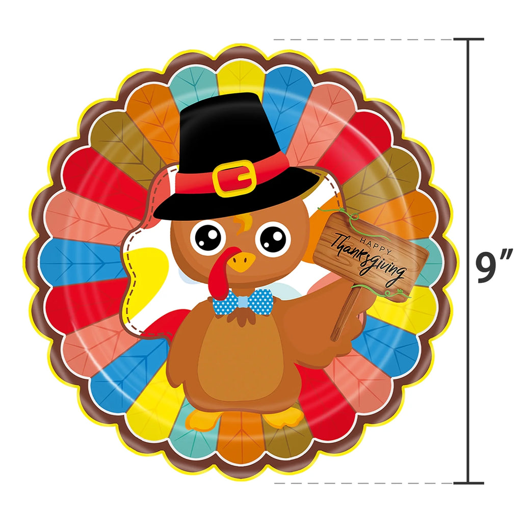 Thanksgiving Tableware Set,Thanksgiving Party Supplies Serves 20 Guests