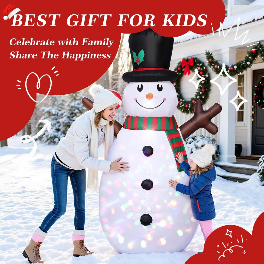 8 FT Christmas Inflatables Snowman Outdoor Decorations 