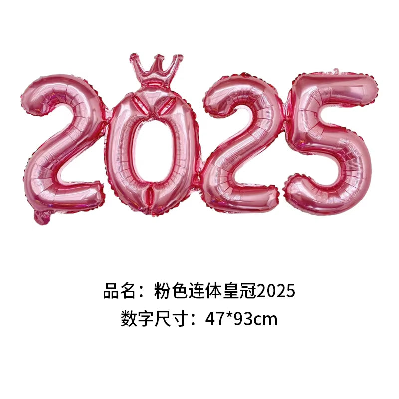 2026 Gold Crown Foil Number Balloons for 2026 New Year Christmas Eve Festival Party Supplies Graduation Decorations Navidad 2025