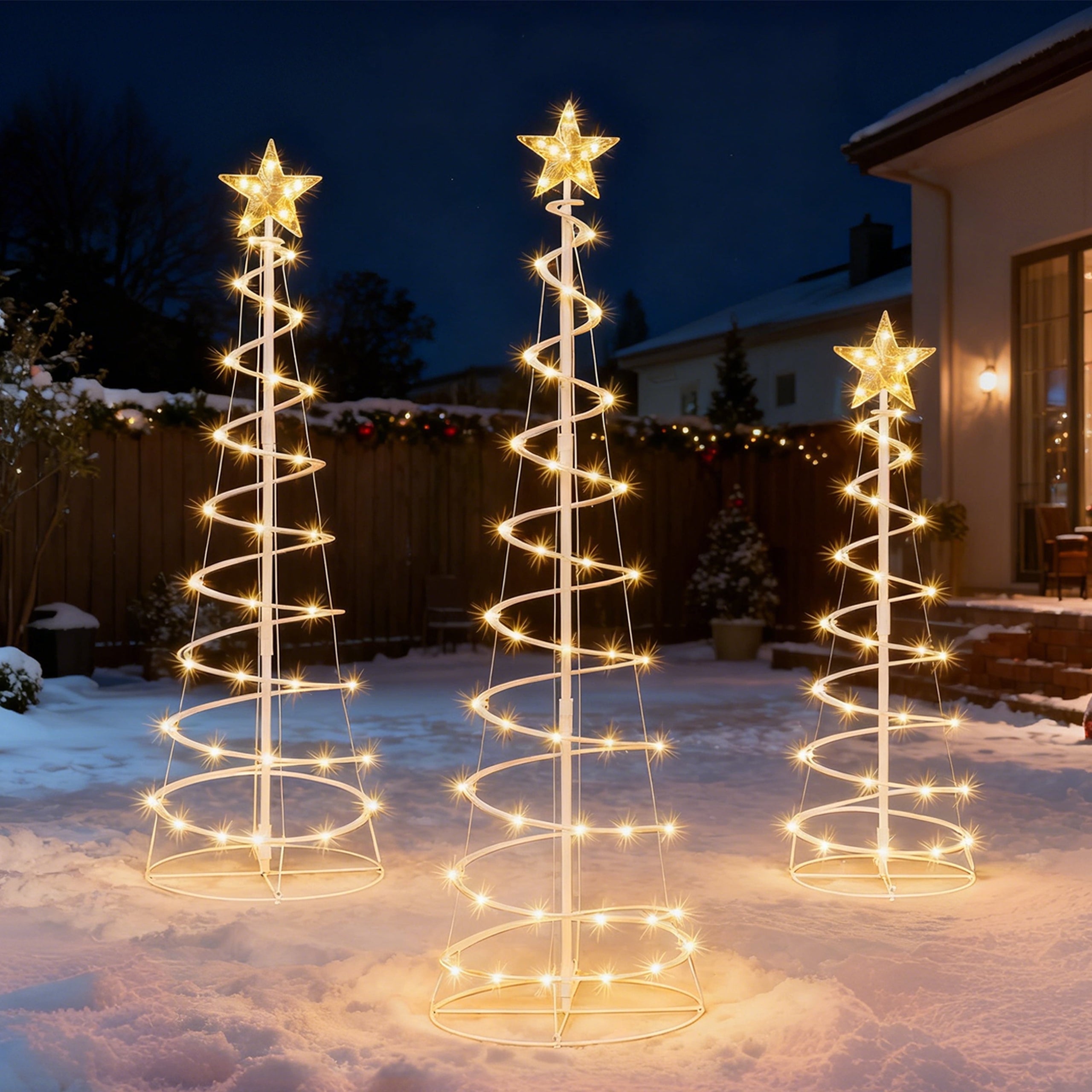 Holiday Glow Spiral Tree Set