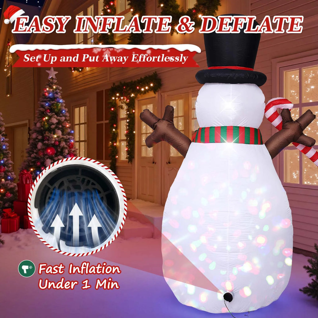 8 FT Christmas Inflatables Snowman Outdoor Decorations 