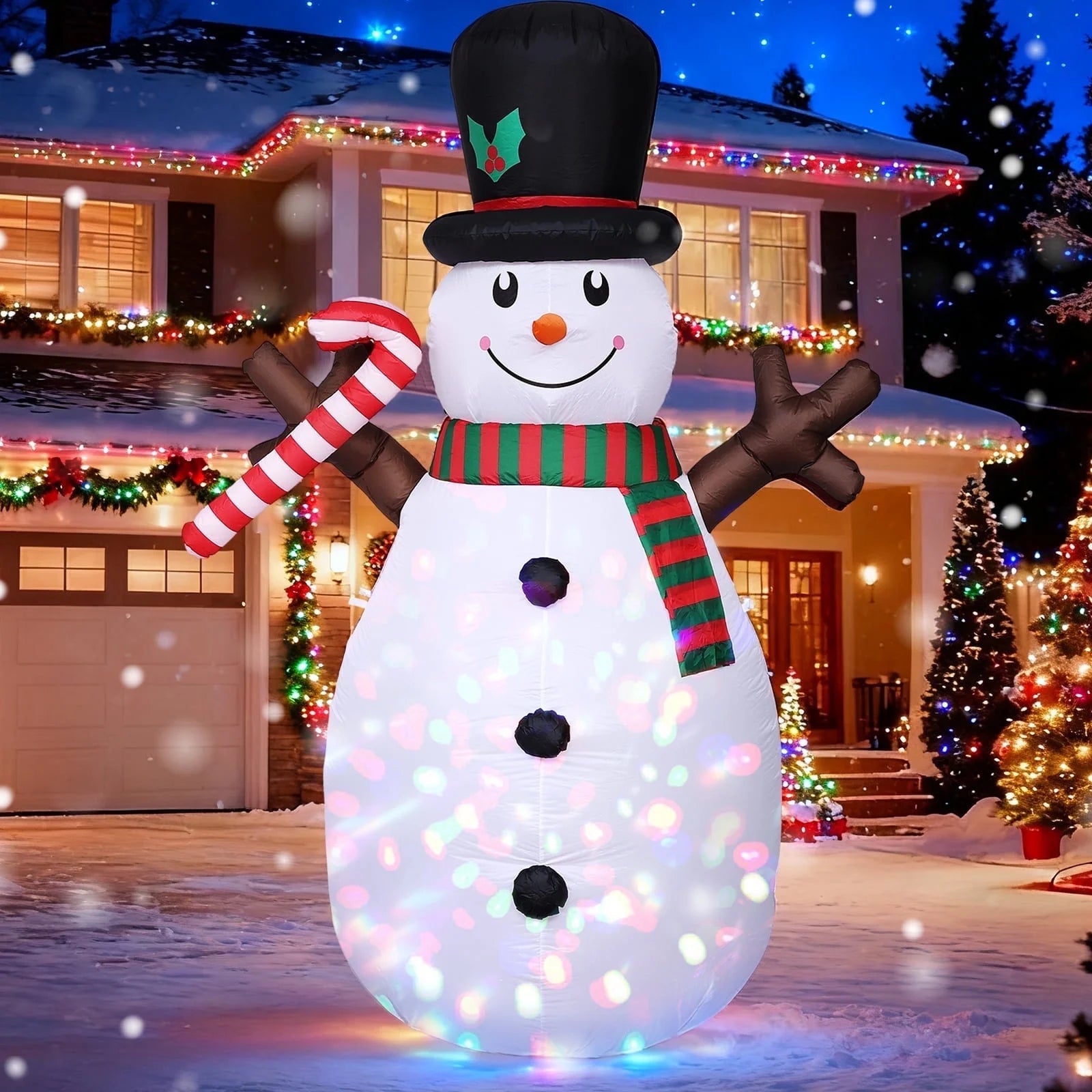 8 FT Christmas Inflatables Snowman Outdoor Decorations 