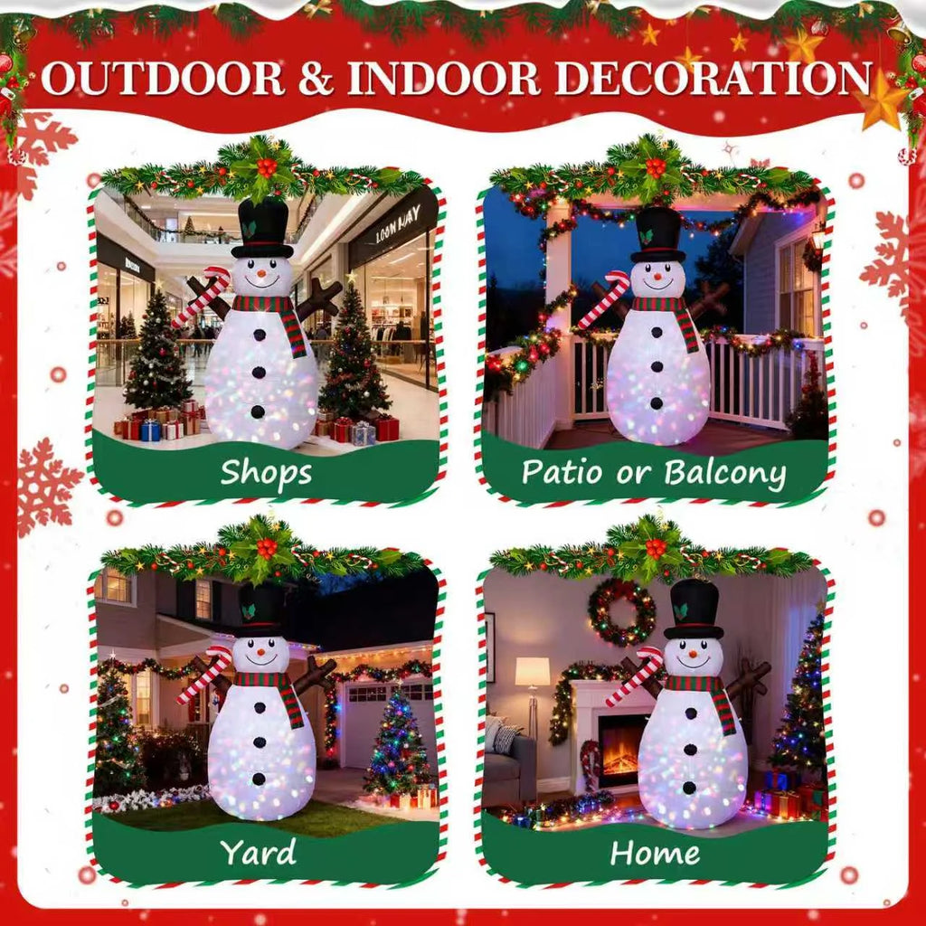 8 FT Christmas Inflatables Snowman Outdoor Decorations 