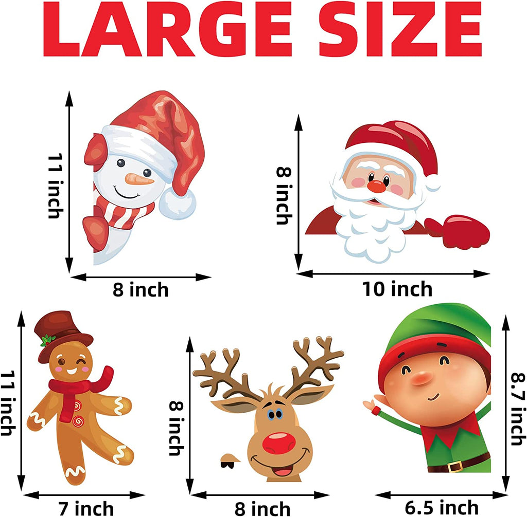 Christmas Decorations - Christmas Window Clings Decorations Stickers Indoor - Snowflakes Window Clings Decor for Home Office Classroom