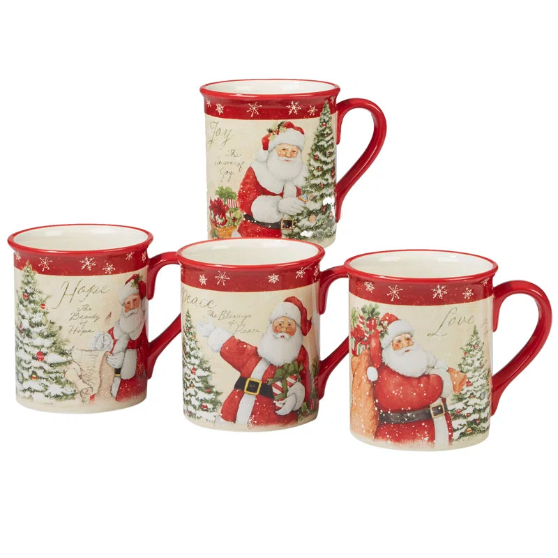 Holiday Wishes 16 Piece Dinnerware Set, Service for 4